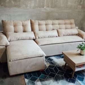 sofa de dos lugares-beige