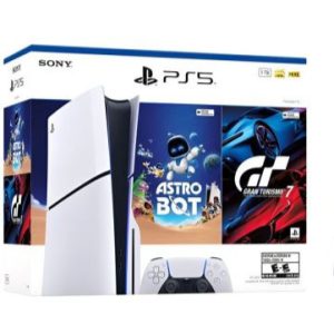Consola Sony PlayStation 5 Slim 1TB con Lector – Bundle Astro Bot + Gran Turismo 7